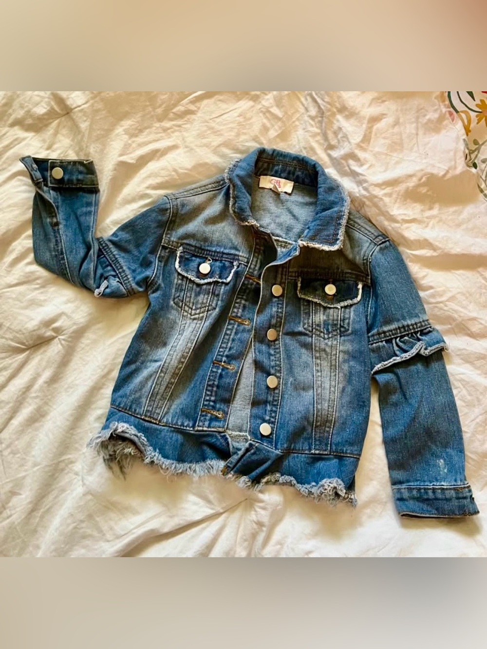 GB girls Distressed Blue Denim Jean Jacket